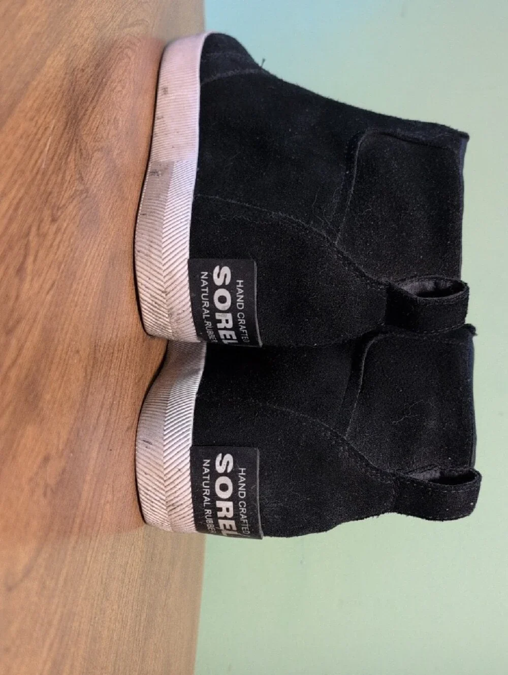 Sorel Men's Black Suede Chukka Boots with White Sole